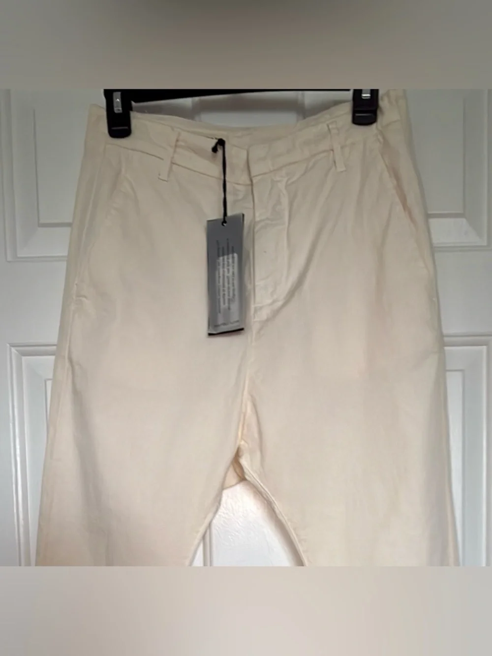 NWT Nili Lotan - Paris Cotton-Blend Twill Trousers - Neutrals Sz 00 /XXS - Picture 5 of 11